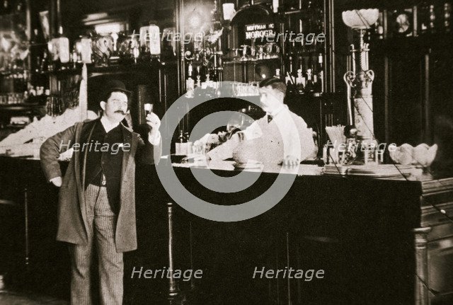 The Hoffman House Bar, New York, USA, 1900s. Artist: Unknown