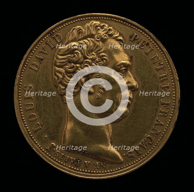 Jacques-Louis David, 1748-1825, Painter [obverse], 1819. Creator: Auguste François Michaut.