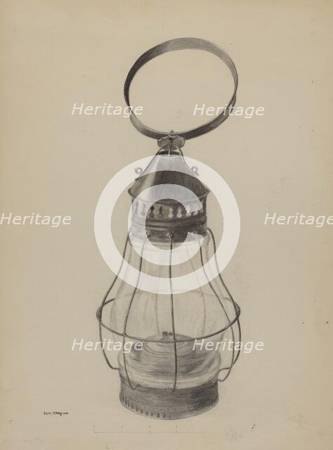 Lantern, 1935/1942. Creator: Edith Magnette.
