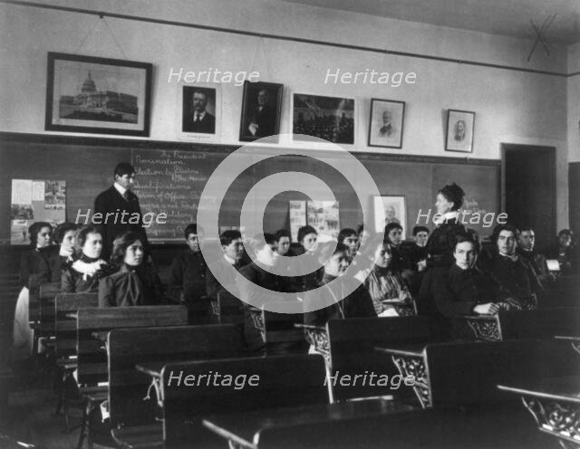 Carlisle Indian School, Carlisle, Pa. Class in Government, 1901. Creator: Frances Benjamin Johnston.