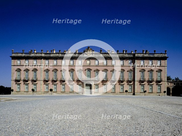 Main façade of the Royal Palace of Riofrio (Segovia), built by order of Queen Elizabeth Farnese i…