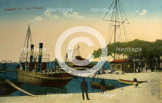 'Ismailia - Lac Timsah', c1918-c1939. Creator: Unknown.