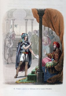 M Vaissière announces the victory of Ibrahim Pasha to Mehmet Ali', 1818, (1847). Artist: Jean Adolphe Beauce