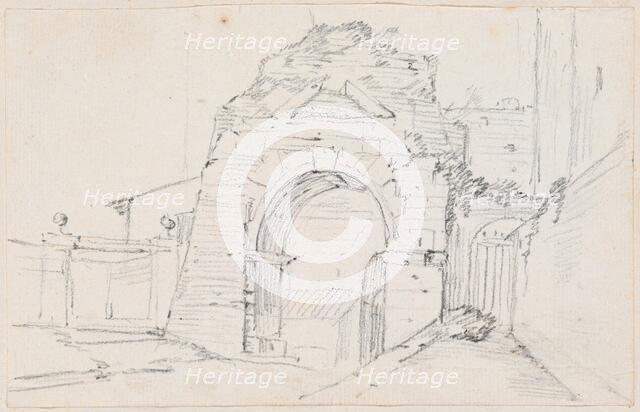 Arch of Drusus near the Appian Way, 1744/1750. Creator: Joseph-Marie Vien the Elder.