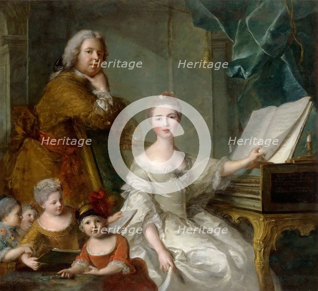 Jean-Marc Nattier and his family. Artist: Nattier, Jean-Marc (1685-1766)