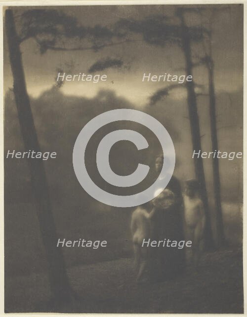 Evening—Mother and Boys, 1905. Creator: Clarence H White.