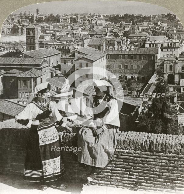 'Capitoline and Palatine hills east from Janiculum', c1909. Creator: Unknown.