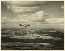 RAF Film Production Unit film still showing a 'hurribomber' in flight, 1942. Creator: Royal Air Force Fim Production Unit.