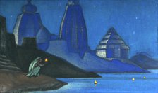 Flame of Happiness (Lights on the Ganges)', 1947. Creator: Roerich, Nicholas (1874-1947).