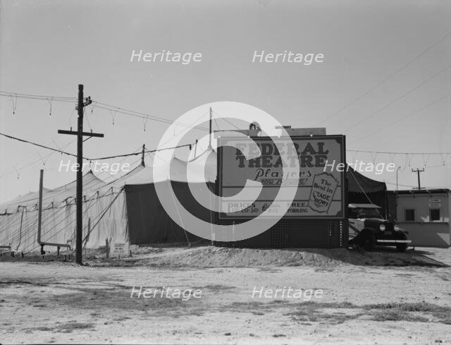 The new theatre, a government-sponsored revival, San Bernardino, California, 1937. Creator: Dorothea Lange.
