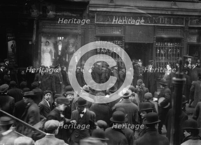 Run on East Side Bank, N.Y. 2/16/12, 1912. Creator: Bain News Service.