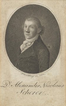 Portrait of Alexander Nicolaus Scherer (1771-1824), 1800. Creator: Nettling, Friedrich Wilhelm (active 1793-1824).