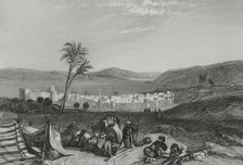 Tiberias and the Sea of Galilee, 1840. Creator: Émile Rouargue.