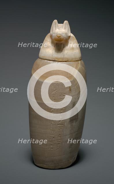Canopic Jar with Jackal's Head, 664-525 BC. Creator: Unknown.