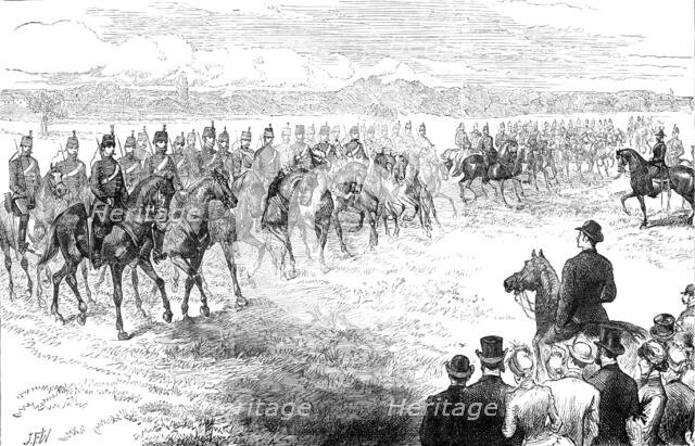 Inspection of the Middlesex Yeomanry Cavalry in Bushey Park, 1883. Creator: Unknown.
