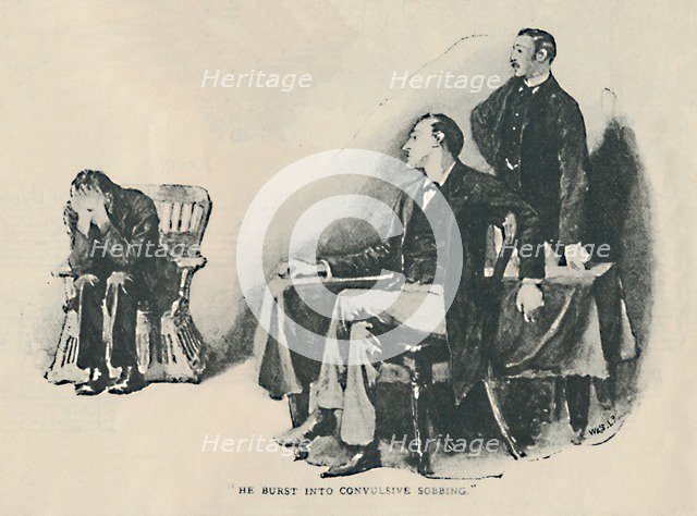 'He Burst Into Convulsive Sobbing', 1892. Artist: Sidney E Paget.