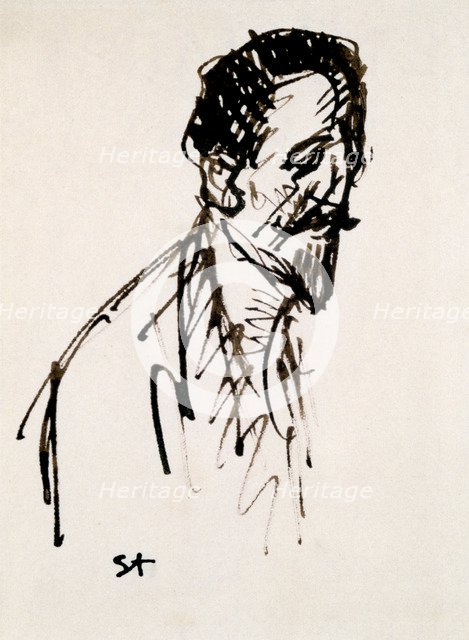 'Portrait of Jehan Rictus', 20th Century. Artist: Theophile Alexandre Steinlen