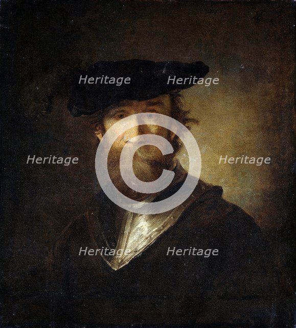 An Old Soldier in a Black Beret', 17th century. Creator: Paudiss, Christopher (1630-1666).