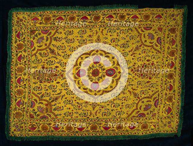 Embroidered Panel, 18th-19th century. Creator: Unknown.