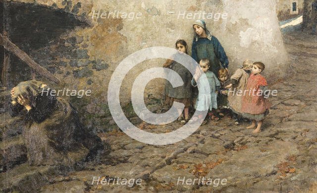 The School of Sorrow, 1895. Creator: Rossi, Luigi (1853-1923).