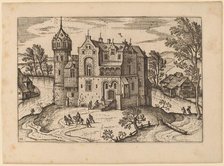 Castle by a River, published in or before 1676. Creator: Unknown.