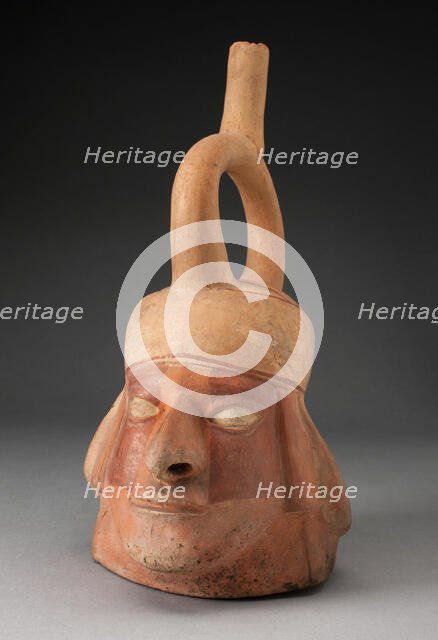 Portrait Vessel in the Form of an Abstract Human Head, 100 B.C./A.D. 500. Creator: Unknown.