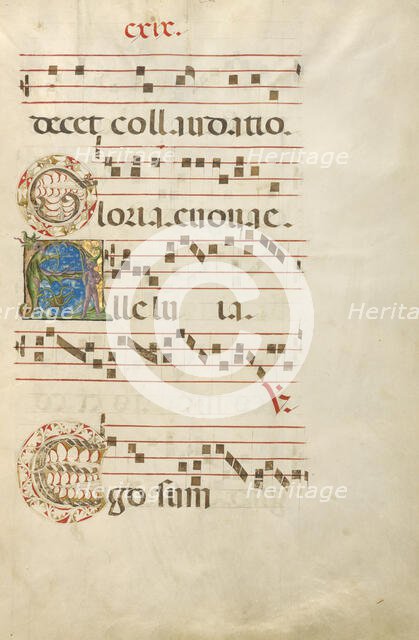 Decorated Initial G; Decorated Initial A; Decorated Initial E; Gradual, about 1460-1480. Creator: Unknown.