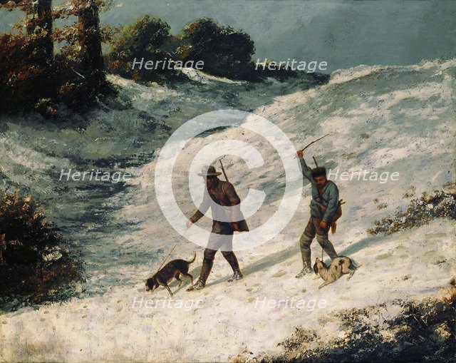 Hunters in the Snow (Chasseurs dans la neige), ca 1864.