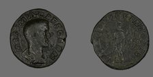 Sestertius (Coin) Portraying Emperor Maximus, 236-238. Creator: Unknown.