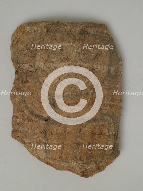 Pottery Fragment with Figure, Coptic, 4th-7th century. Creator: Unknown.