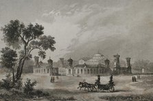 Petrovsky Palace, Moscow, Russia, 1839.  Creator: Hippolyte Lalaisse.