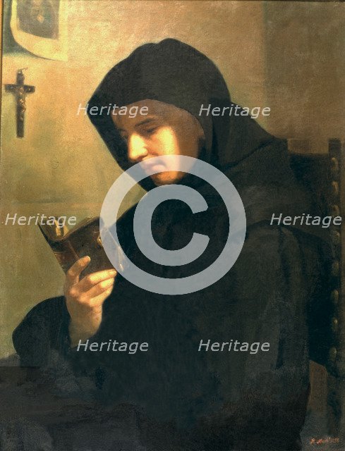  'Friar praying', Ramon Marti Alsina, 1856.