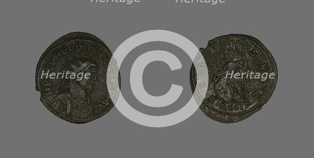 Antoninianus (Coin) Portraying Emperor Diocletian, about 285. Creator: Unknown.