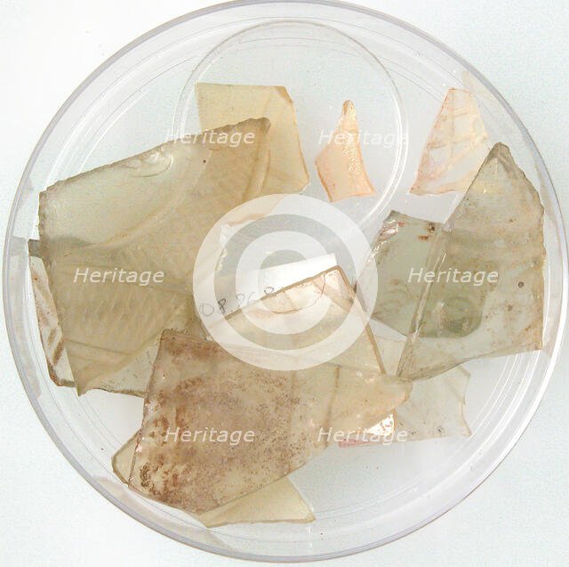 Glass Fragments, Coptic, 4th-early 5th century. Creator: Unknown.