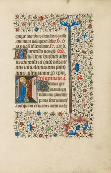 Saint Germain as a Bishop; Book of Hours, about 1440-1450. Creator: Workshop of the Bedford Master.