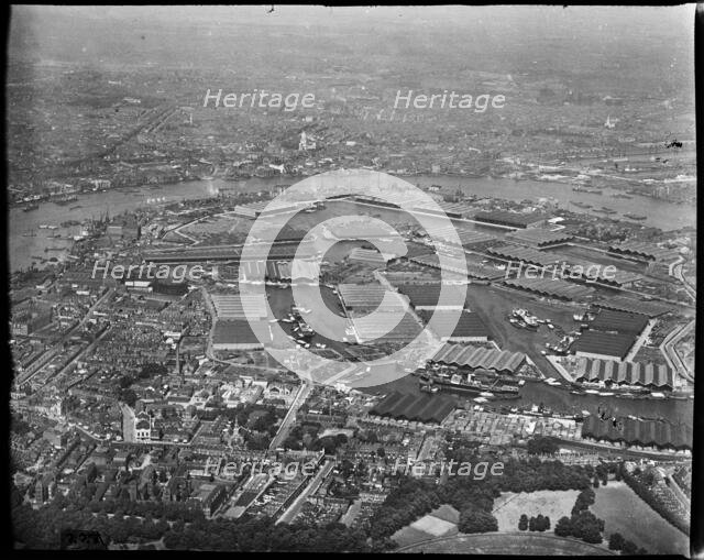 Surrey Commercial Docks, Rotherhithe, London, c1930s. Creator: Arthur William Hobart.