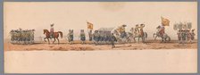 Historical parade at the second centenary of the Utrecht University, 1836 (plate 7), 1837. Creator: Victor Adam.