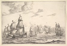 Naval Battle Scene, 17th century. Creator: Reinier Zeeman.