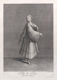 Fille de Tine, Isle de l'Archipel, 1714-15. Creator: Unknown.