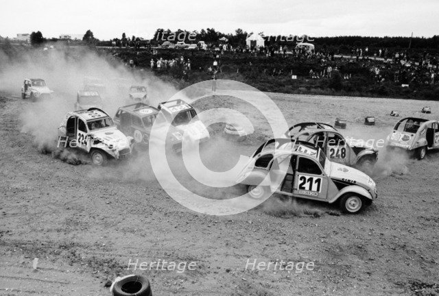 Citroën 2CVs at an auto-cross. Artist: Unknown