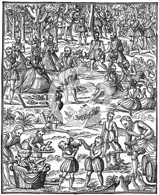 A royal picnic, 1575, (1910). Artist: Unknown