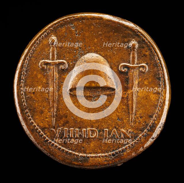 Cap of Liberty between Daggers [reverse]. Creator: Giovanni da Cavino.