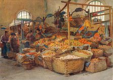 Fruit Stall, Mentone Market, c1875-1906, (1906). Artist: Walter Frederick Roofe Tyndale