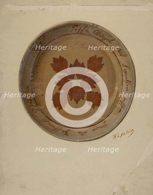 Pa. German Dish, c. 1936. Creator: William L Antrim.