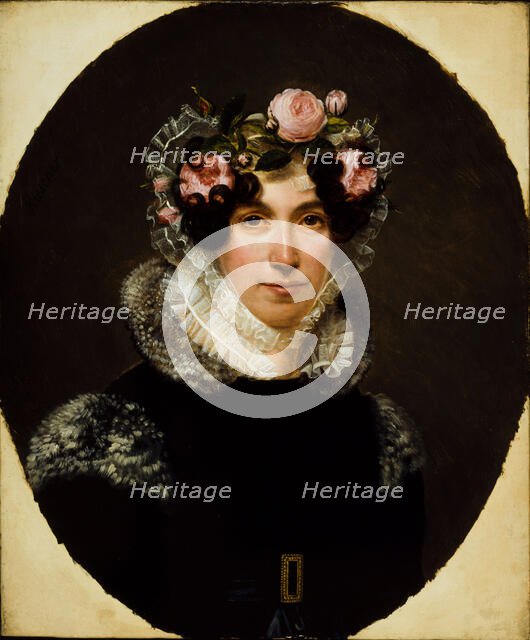 Portrait of Madame Bernard-Léon, wife of the actor, c1825. Creator: Henri-Francois Riesener.