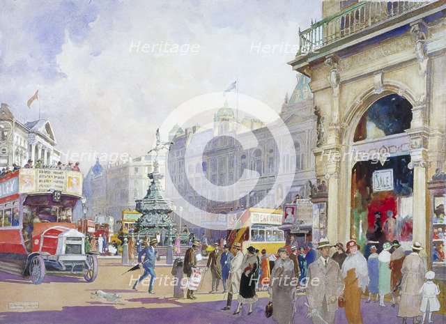 'Piccadilly Circus', 1920. Artist: Edward Harry Handley-Read