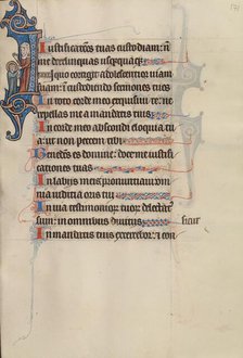 Initial I: The Virgin Holding the Christ Child's Hand; Initial I: The Virgin Holding..., about 1285. Creator: Bute Master.