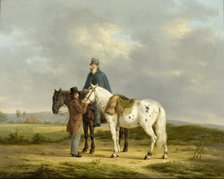 Two Riders in a Landscape, 1817. Creator: Anthony Oberman.