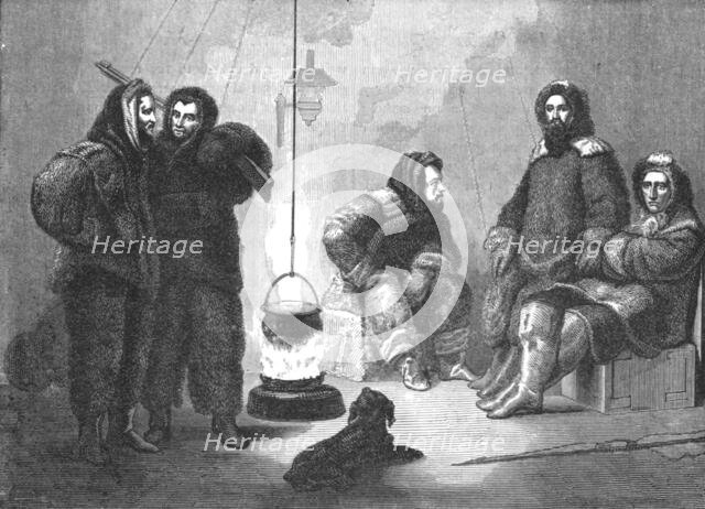 'In Winter Quarters in the Arctic Sea; A day's sport in the Polar Sea', 1875. Creator: Unknown.