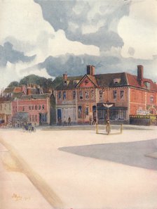 'New Inn and High Street, Epsom, 1911, (1914). Artist: James S Ogilvy.